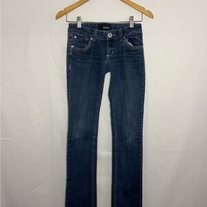 BONGO Women's Dark Blue flared Jeans